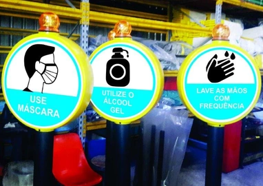 Placa Uso de Máscara Covid 19 da Tuboart